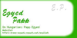 egyed papp business card